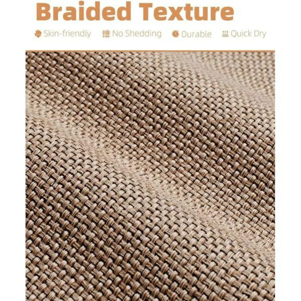 Beige non slip bath mat absorbent quick dry washable bathroom rug thin floor mat